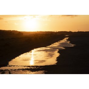 Solnedgang over Ulvedybet ved Gjl