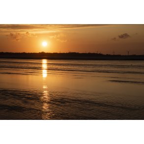 Solnedgang over Ulvedybet ved Gjl