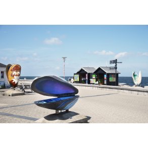 P� Kunsttorvet ved havnen i L�gst�r, finder man et levende kunstnermilj�