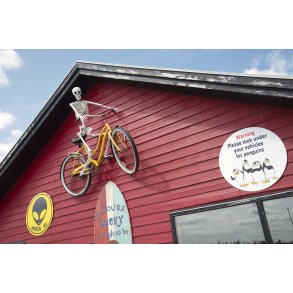 Cafe p� Als Odde p� nordsiden af Mariager Fjord ved udmundingen til Kattegat