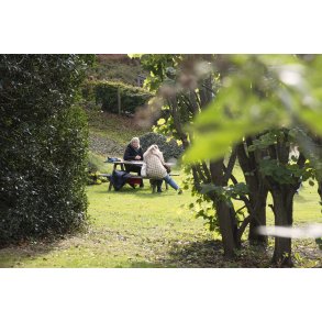 Efterrs hygge i haven ved Farvergrden i Ebeltoft