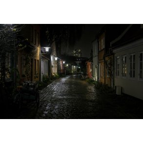 Aftenstemning Gaden M�llestien i Aarhus