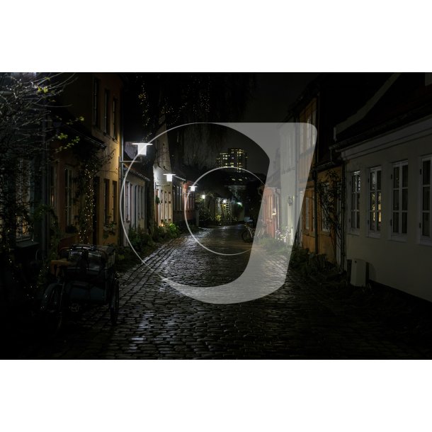 Aftenstemning Gaden Mllestien i Aarhus