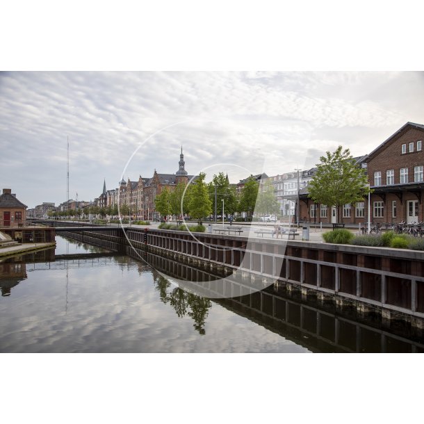 Kanal ved stbane stationen i Aarhus