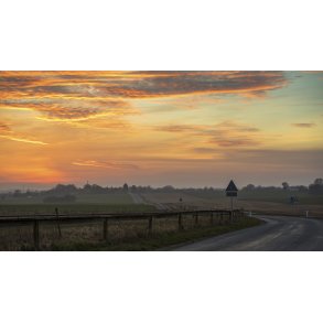 Aftenhimmel set fra Fl�jstrup mod Beder