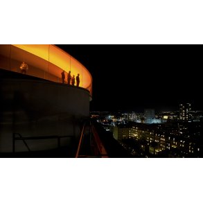 Olafur Eliassons v�rk Your rainbow panorama p� AROS og Aarhus by night