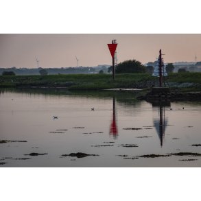 Aftenstemning ved Udbyh�j ved Randers Fjord