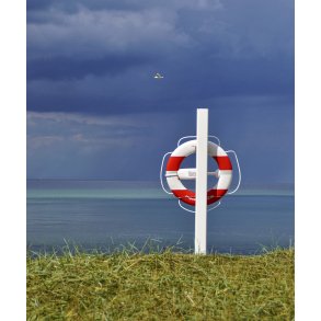 Redningskrans n�r Fjellerup mellem to store tordenskyl