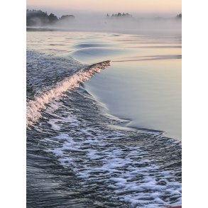 Morgendis p� vej ud af Udbyh�jhavn i Naturpark Randers Fjord