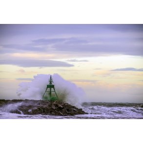Vinter storm ved Hirtshals havn