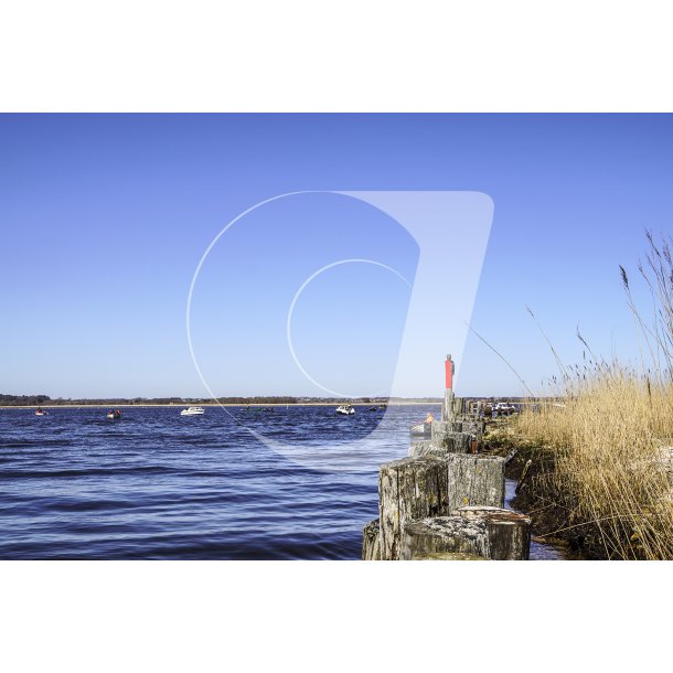 Sildefiskeri ved enden af Kanalen i Naturpark Randers Fjord