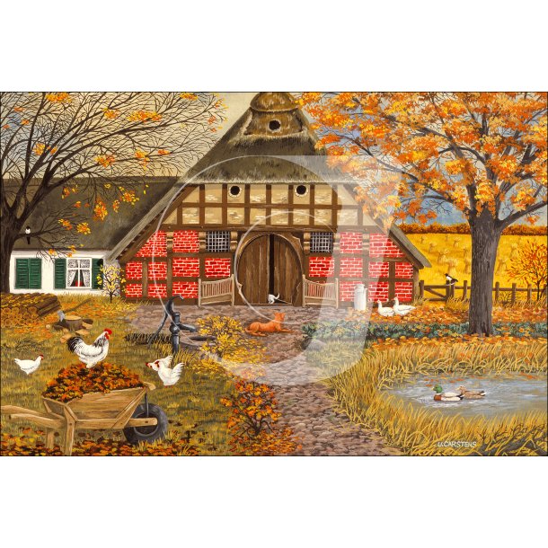 Bauernhof, Herbst - 40 x 60 cm
